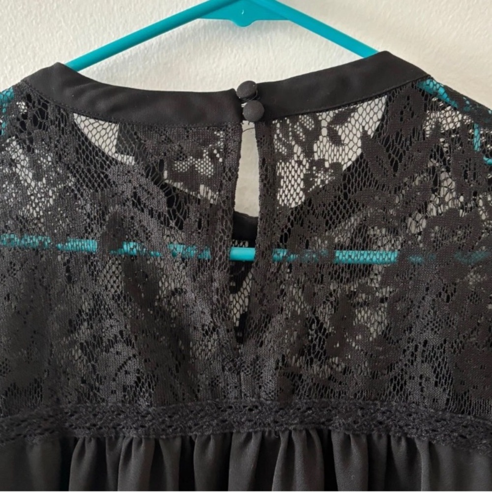 Torrid Black Lace Career Office Whimsygoth Plus Size Flutter Sleeve 2X - Picture 9 of 11
